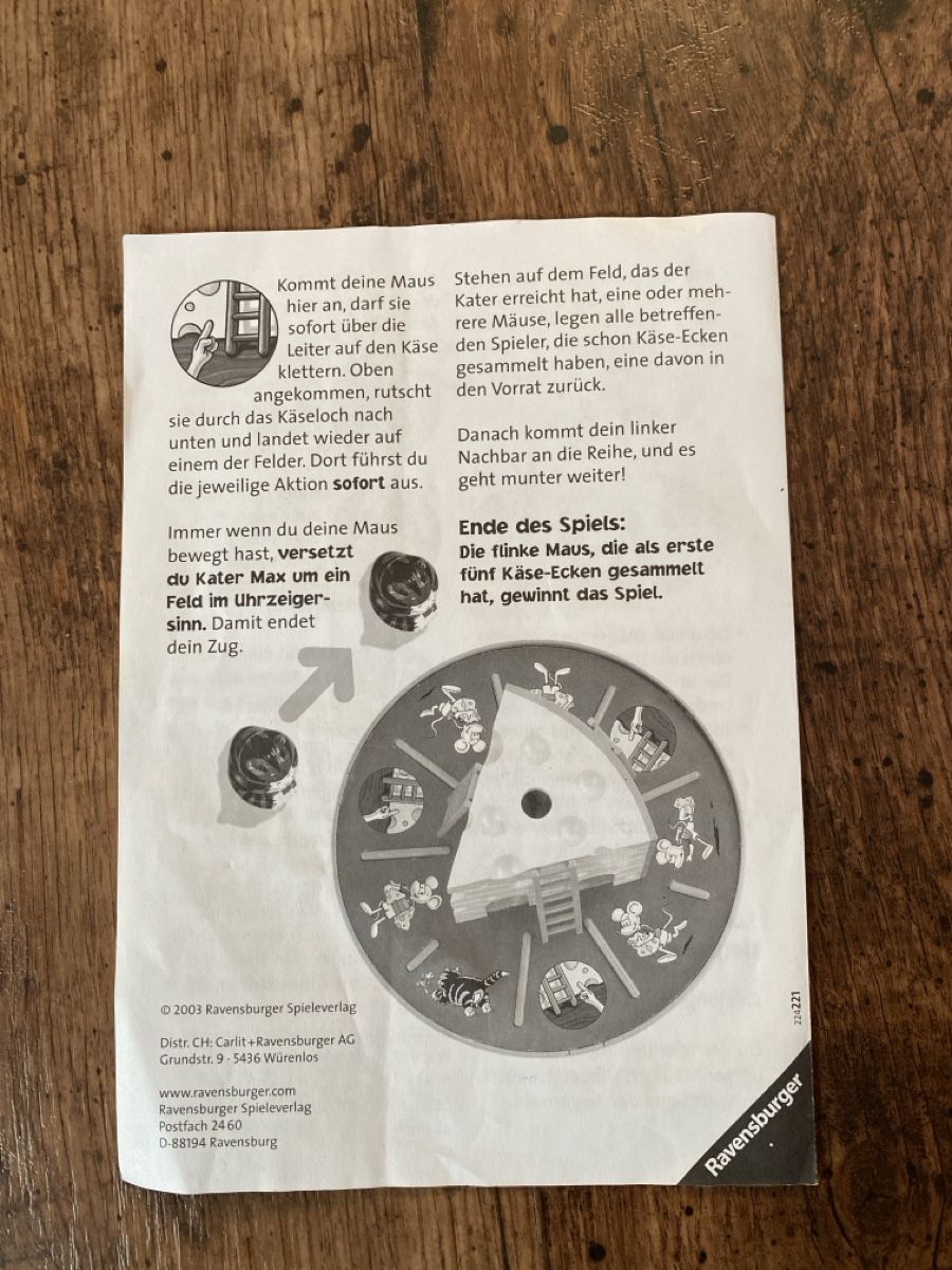 Ravensburger Giochi: Max Mäuseschreck Kinderspiel – Usato da Weissenburg venduto da nwacker 5