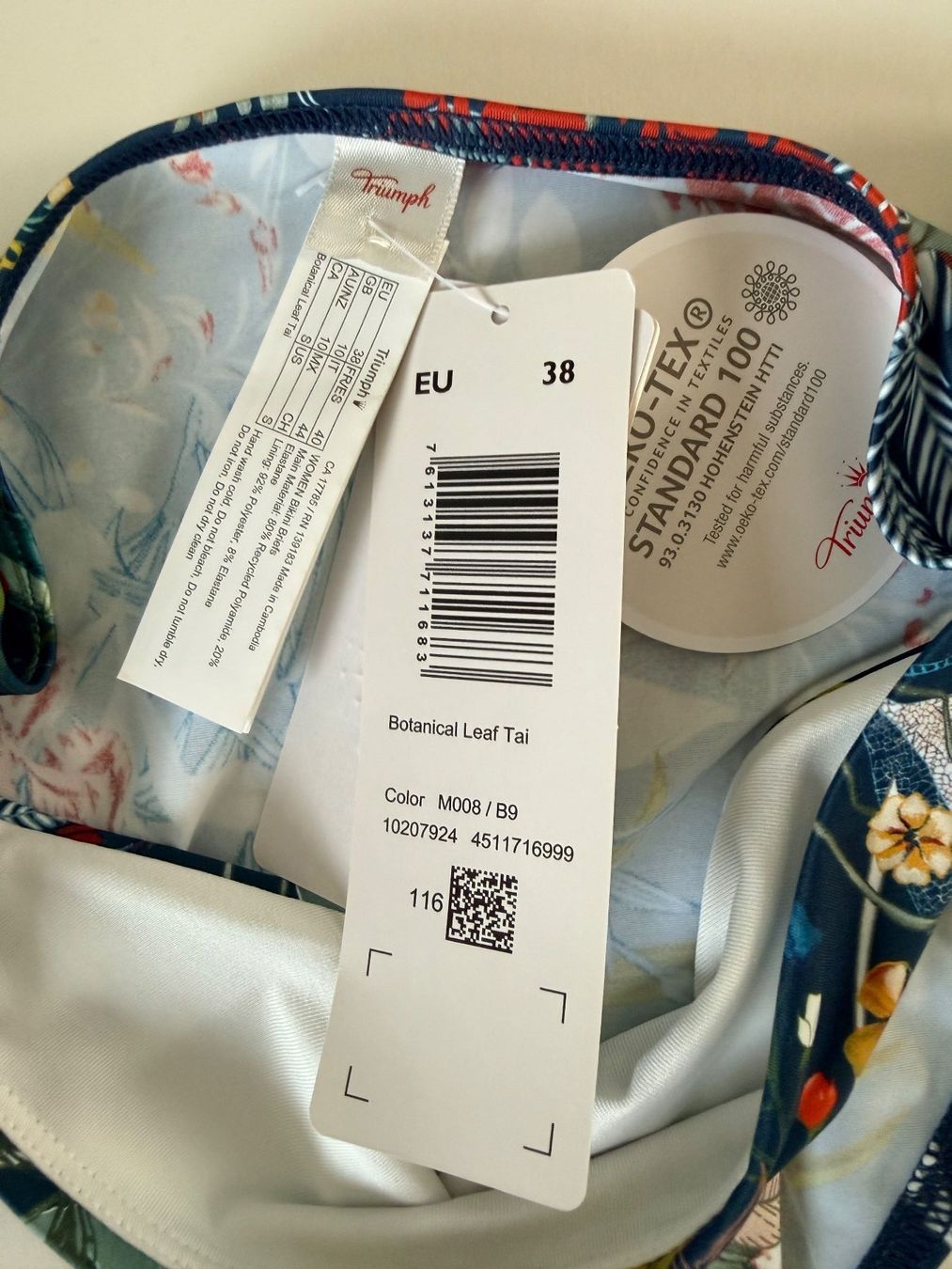 Triumph Costumi da bagno & Bikini: TRIUMPH, Bikini Tai BOTANICAL LEAF, Gr. 38, Florales Muster – Nuovo e nell'imballaggio originale da Rudolfstetten venduto da gst_g7xl 1