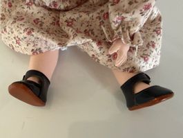 1 Paar Puppenschuhe, Schuhe Glorex, Fuss 3.5 cm, Sohle 4.3cm