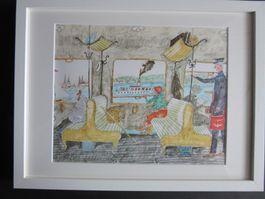ALOIS CARIGIET MIT NEUWERTIGEM RAHMEN UND PASSEPARTOUT