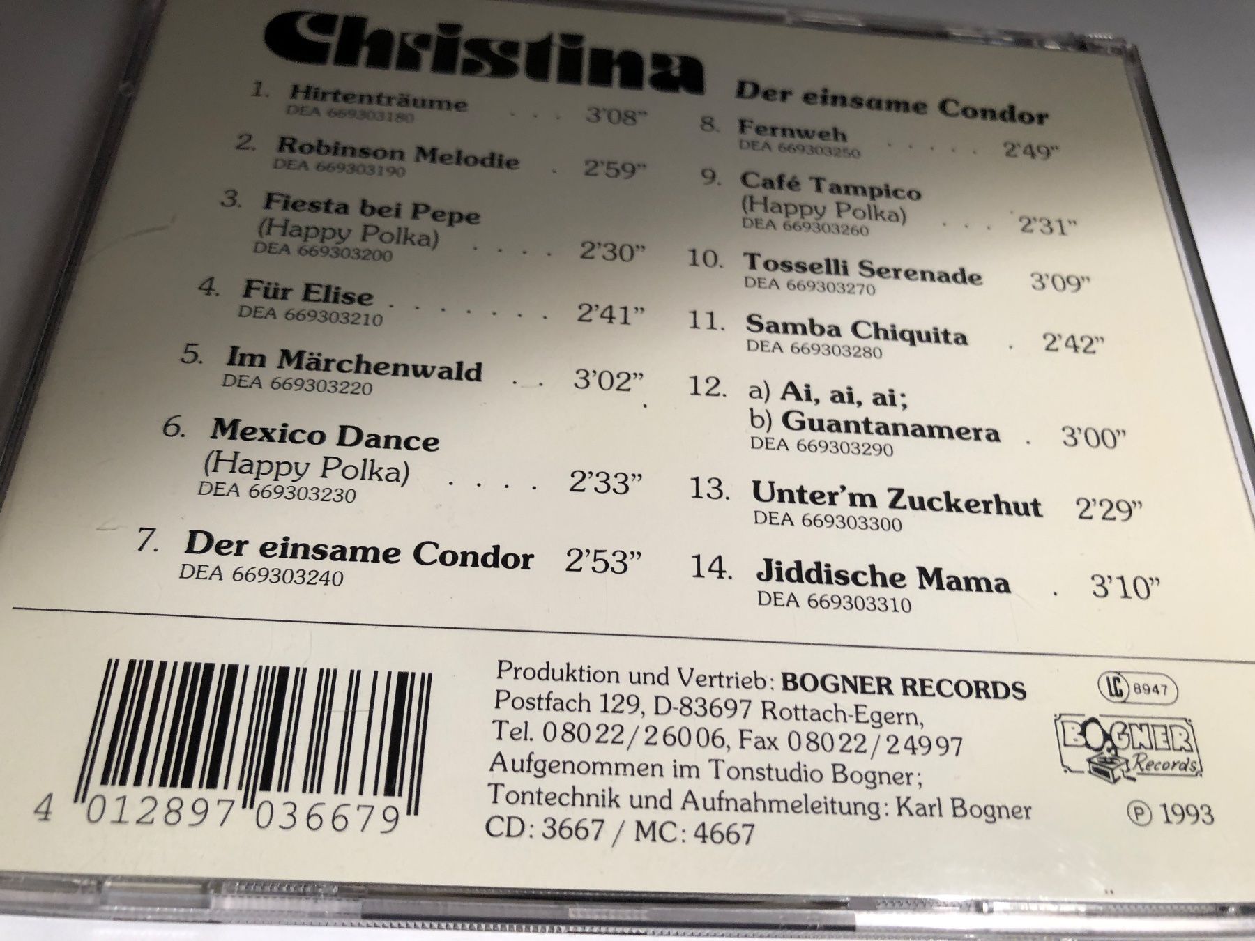 CD: Harfenklänge mit Christina – Usato da Arth venduto da Vrecam51 1