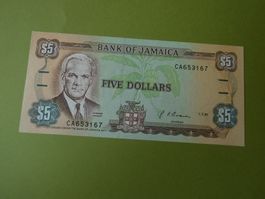 Jamaica 1991, 5 Dollars - ungefaltet