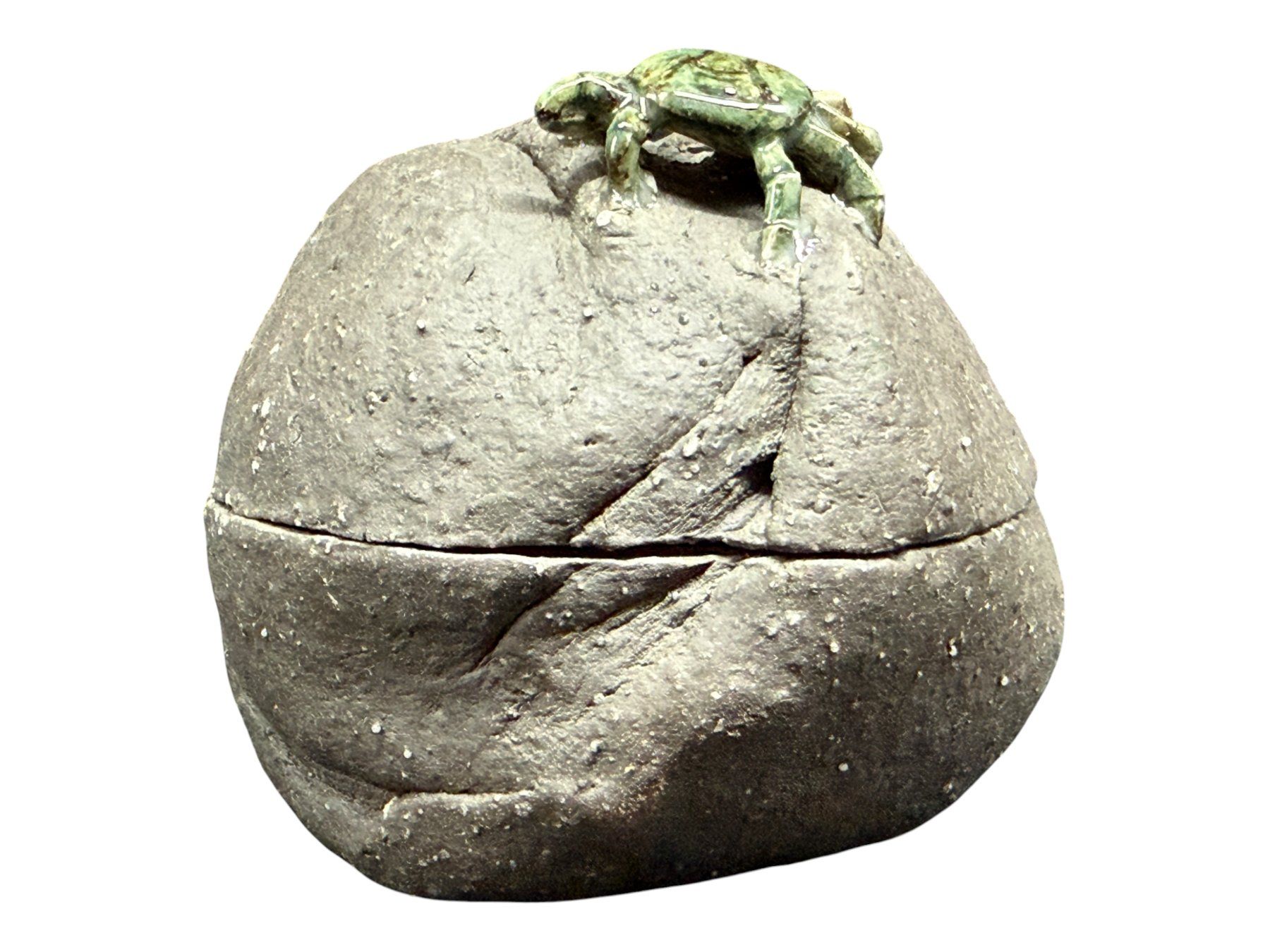 Schmuckkästen: Boîte à bijoux en grés représentant un crabe sur un rocher – Gebraucht aus Morges von deco.vintage 4