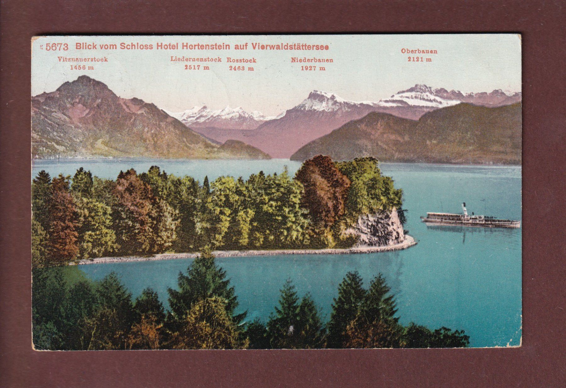 Cartoline postali: Blick vom SCHLOSS HOTEL HERTENSTEIN - 1912 – Usato da Pully venduto da nicecards