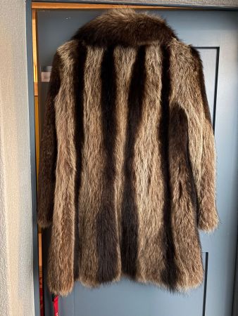 Edler echter Waschbärfell Parka L/XL