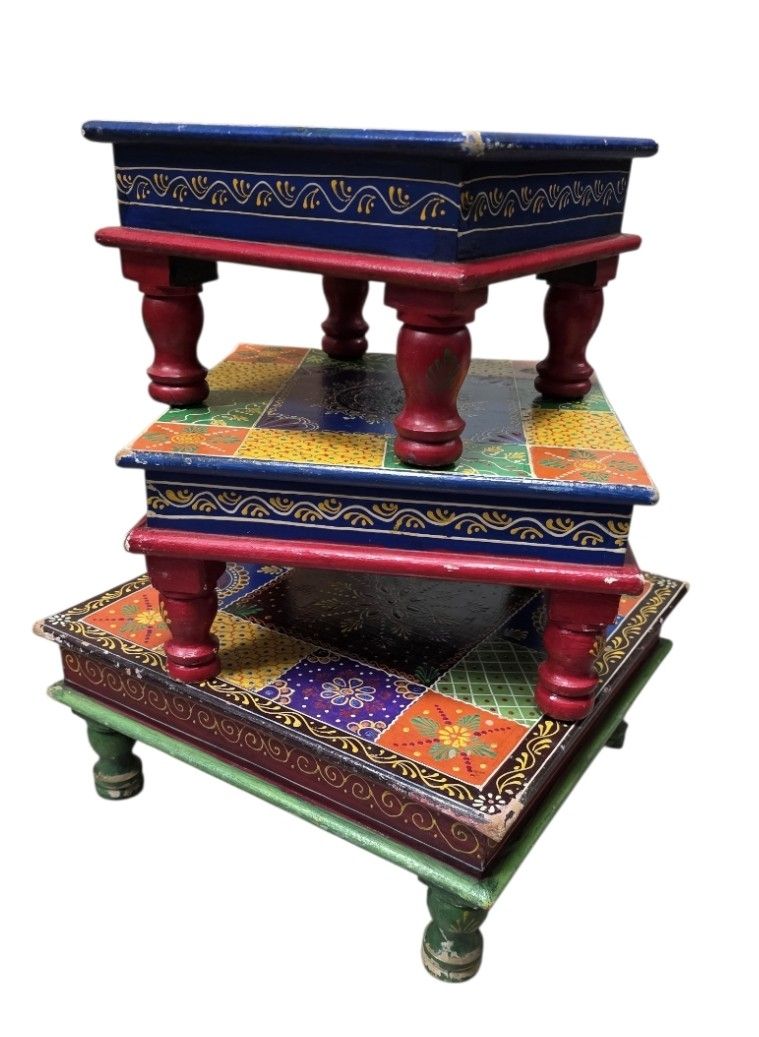 Tavoli: Tables basse indienne set 3 pieces – Usato da Vernier venduto da 19pigments