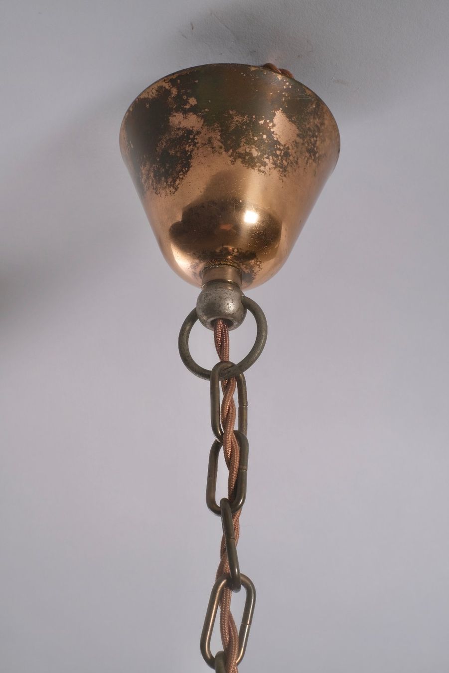 Kronleuchter & Deckenlampen: DECKENLAMPE HÄNGELAMPE GLAS KUPFER 1930 – Gebraucht aus Zürich von mrbluewave 2