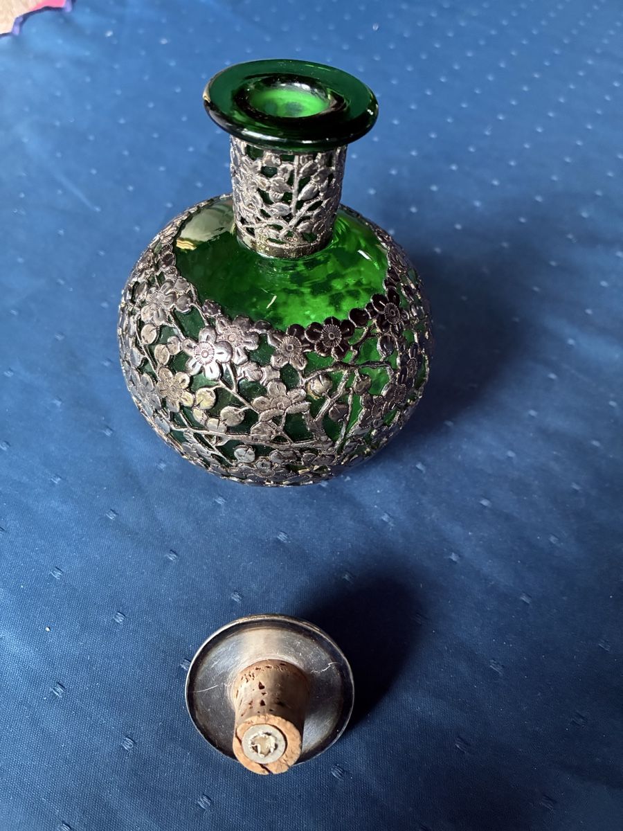 Flaconi: 2 antike, chinesische Parfumflaschen mit Silberauflage – Usato da Dornach venduto da Rosengarten 2