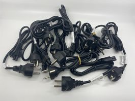 11x Schuko-Netzkabel mit Mickymaus / Kleeblatt-Stecker