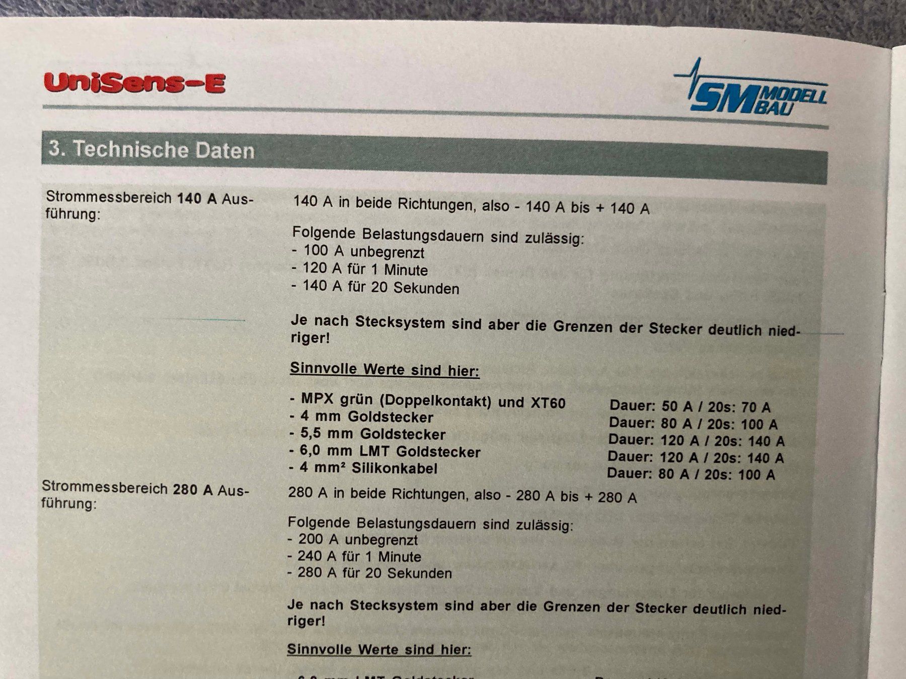 Modellismo RC: Unisens E mit MPX-Steckern – Usato da Glattfelden venduto da Trailmaniac 3