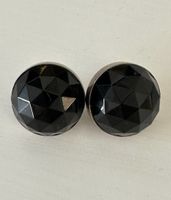 Vintage-Ohrringe, Silber, hoch geformte Cabochons