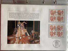 Schweiz 1977 Sonderbrie 4er-Achetringele Laupen 1.Tag+Anlass