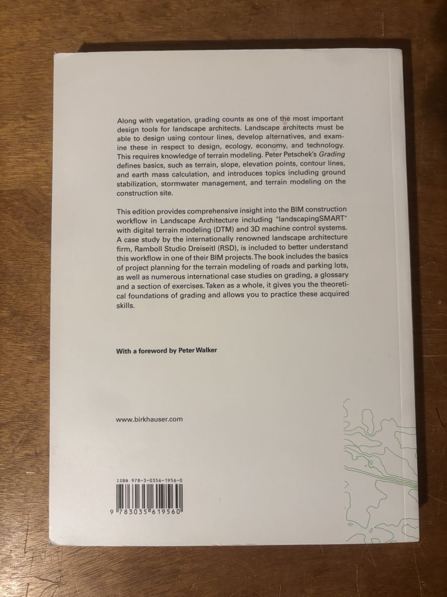 Libri: Grading, Landscape Architecture Peter Petschek – Usato da Zürich venduto da WWehrle 2