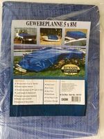 Abdeck-Plane 8m x 5m blau mit Oesen / 60g/m2