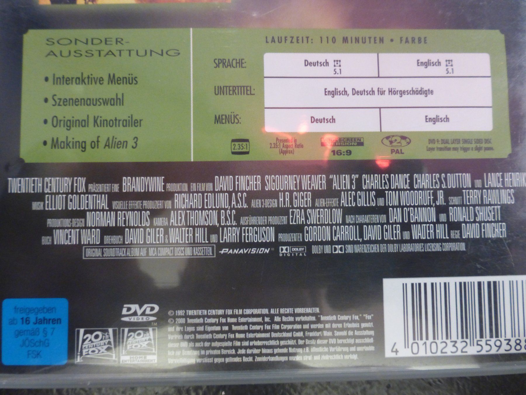 Tutti i DVDs: Alien 1 - 3 Sci Fi Horror DVD – Usato da Zumikon venduto da psisound 6