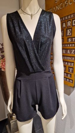 Lässiger Ferien Jumpsuit kurz,  Gr. 36, schwarz
