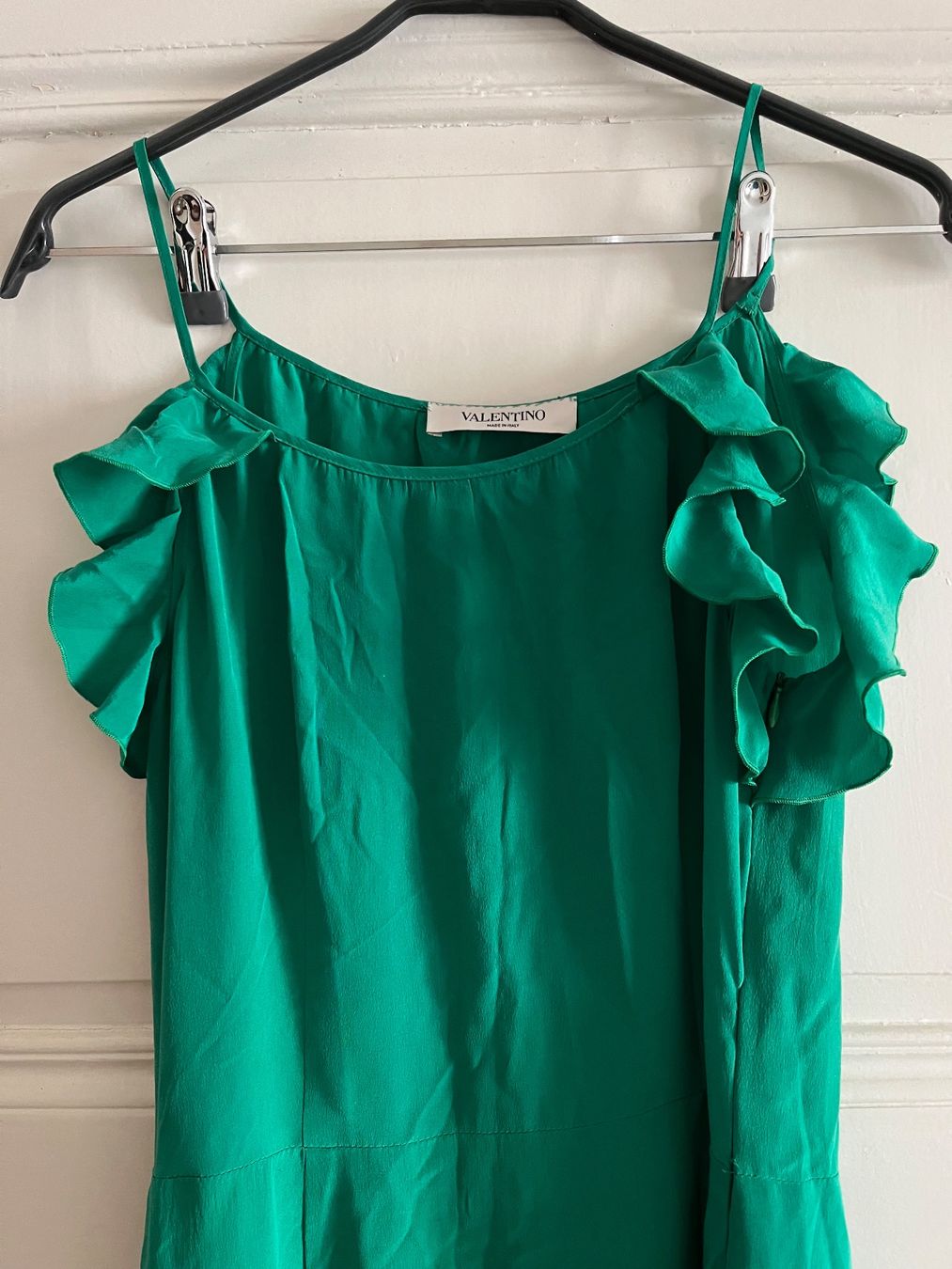 Vestiti: ROBE VERT ÉMERAUDE taille S 36/38 en soie – Usato da Genève venduto da Paradis_Vintage 1