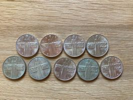 Gedenkmünzen von 1963 rotes Kreuz ,  ( 9 Stk. )