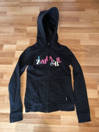 Schwarzer Zimtstern Hoodiejacke Gr. S Damen
