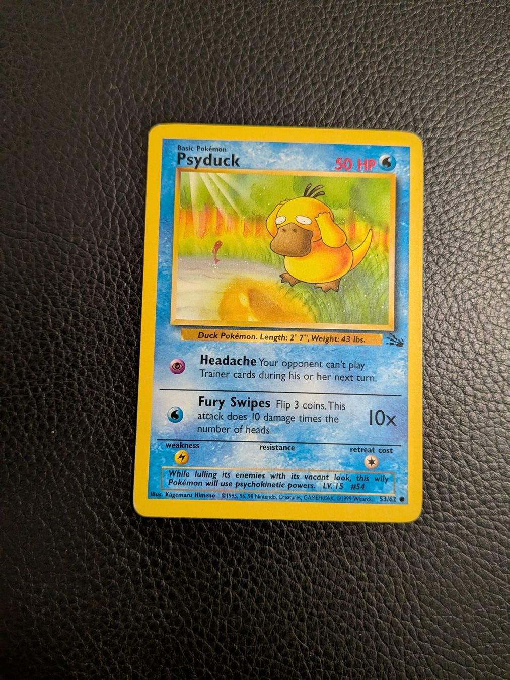 Pokémon Carte collezionabili: Fossil Psyduck 53/62 Ab 1 – Usato da Paradiso venduto da Pkmn10