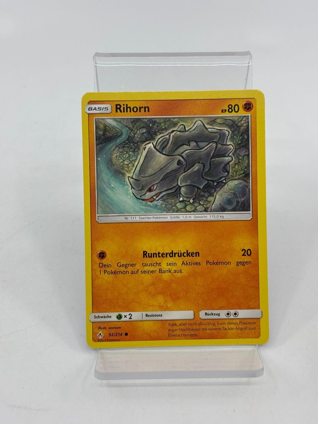 Pokémon Carte collezionabili: Pokemon Rihorn 92/214 – Usato da Herisau venduto da Pokemon2026