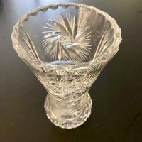 Kristall Vase mit Schliffmuster, Vintage, Top Zustand!
