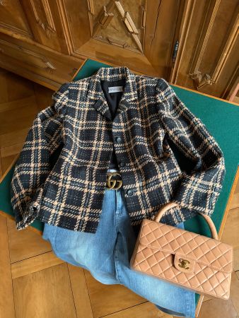 BASLER HORST BASLER  Jacke  Tweed Schurwolle Größe: 40
