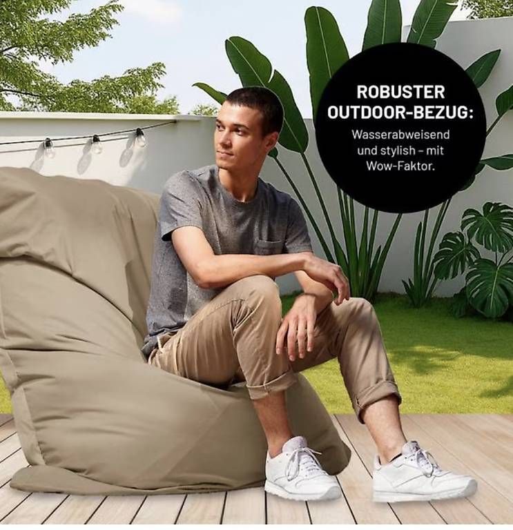 Kissen: Sitzsack Hülle, beige, 140x180, 2x vorhanden – Gebraucht aus Tübach von esosu