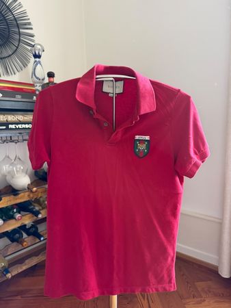 Gucci Polo Shirt red with Tiger Patch size M condition ok