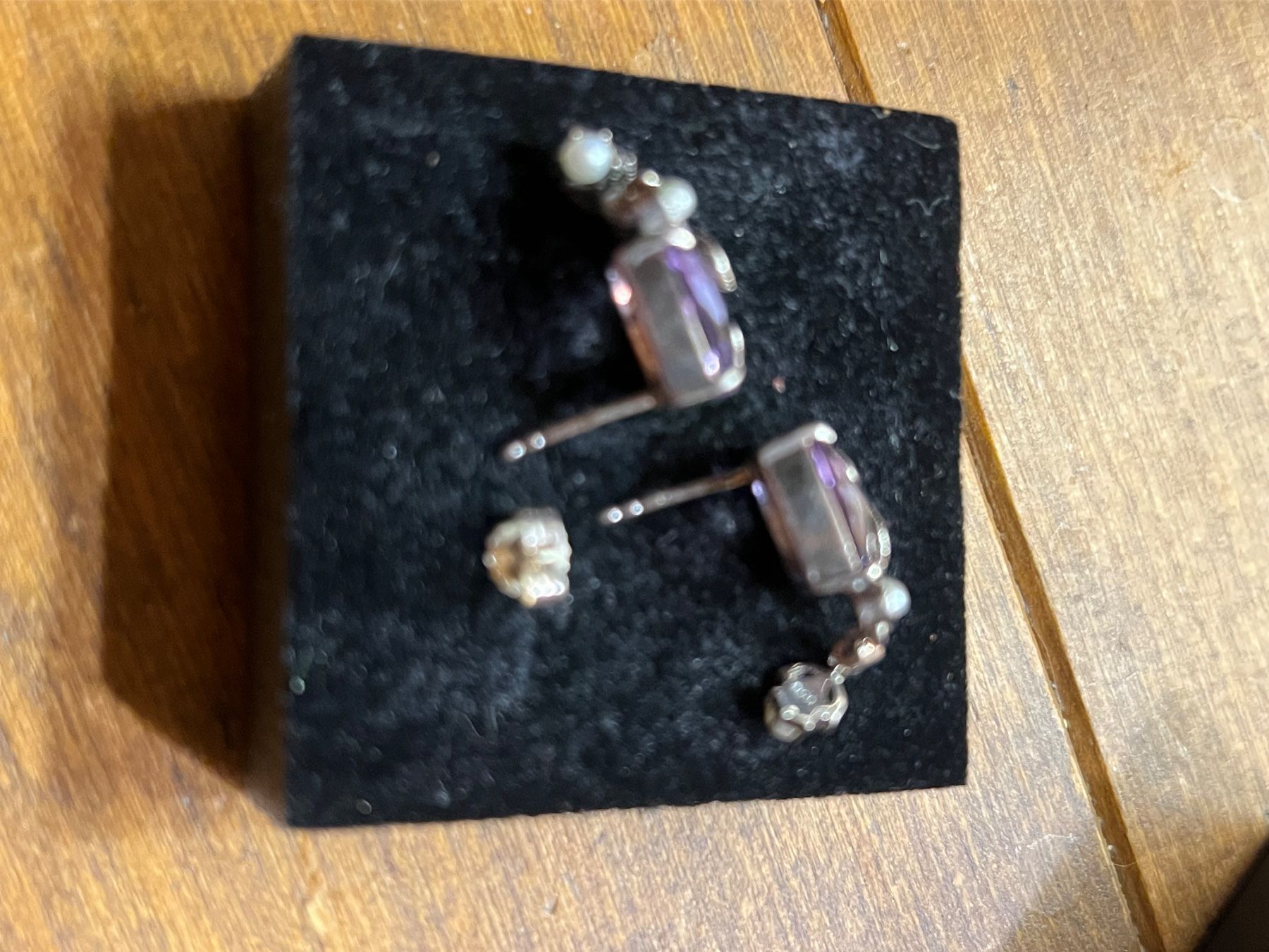 Ohrringe & -stecker: Boucles d’oreilles améthyste et petites perles – Gebraucht aus St-Pierre-Clages von ste_xk6p 2