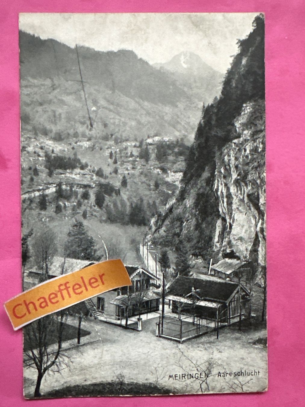 Ansichtskarten: 1908 Meiringen - Aareschlucht – Gebraucht aus Zürich von Chaeffeler