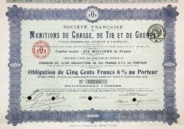 Munitions de Chasse, de Tir et de Guerre, Paris - 1920