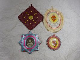 4x Agnus Dei Weihnachtsdekoration / Reliquie