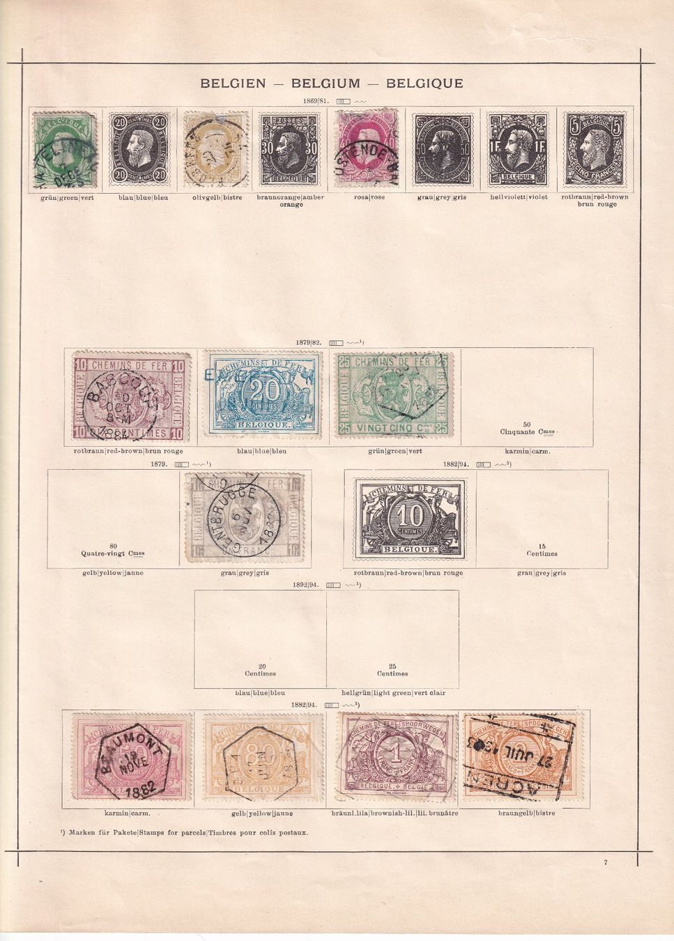 Tutti i francobolli: Restsammlung Belgien ab 1869 - 1905 – Usato da Birsfelden venduto da chr_yq2g 1