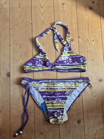 Original Bikini von brunotti, Lila/Weiss, Gr. 42, Sommer