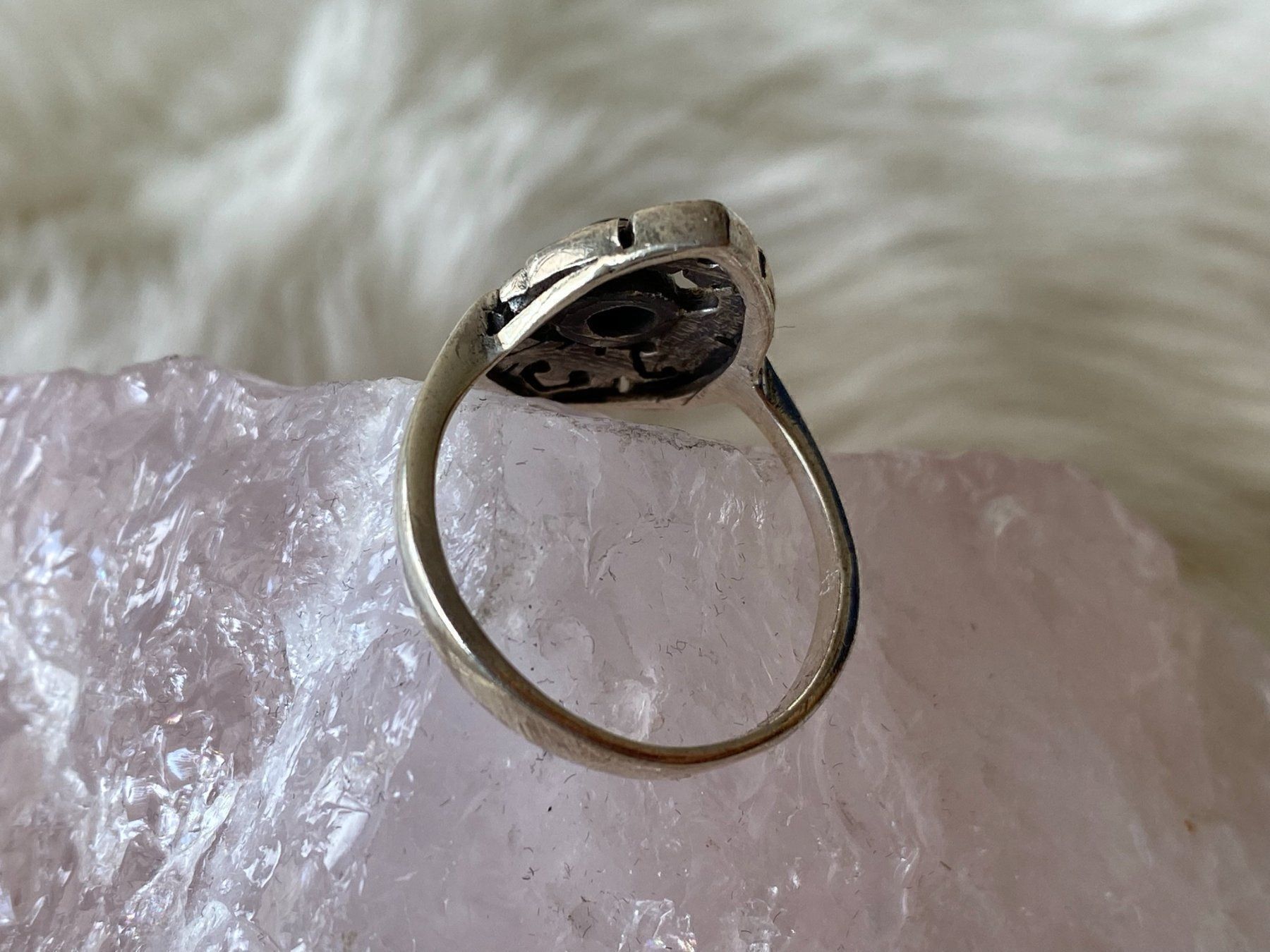 Anelli: Ring Silber 925 mit schwarzem Stein – Usato da Istighofen venduto da Ringparadies 2