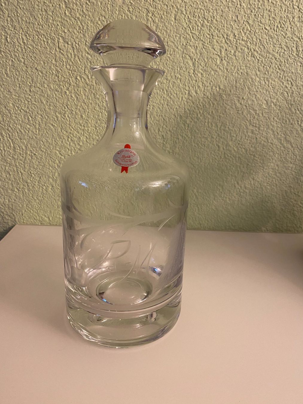 Altro: Kristallglas Flasche von J. Imfeld Aesch mit Kirschen – Usato da Niederrohrdorf venduto da park5