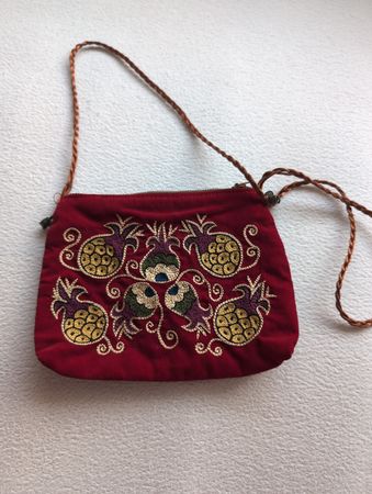 Elegant Embroidered Velvet Evening Bag, Cute & Stylish!