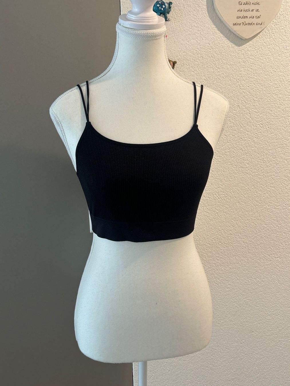 H&M Top: Bustier - Top schwarz Rippstrick von H&M Gr. S – Usato da Brunnen venduto da Nala2929