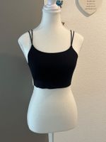Bustier - Top schwarz Rippstrick von H&M Gr. S