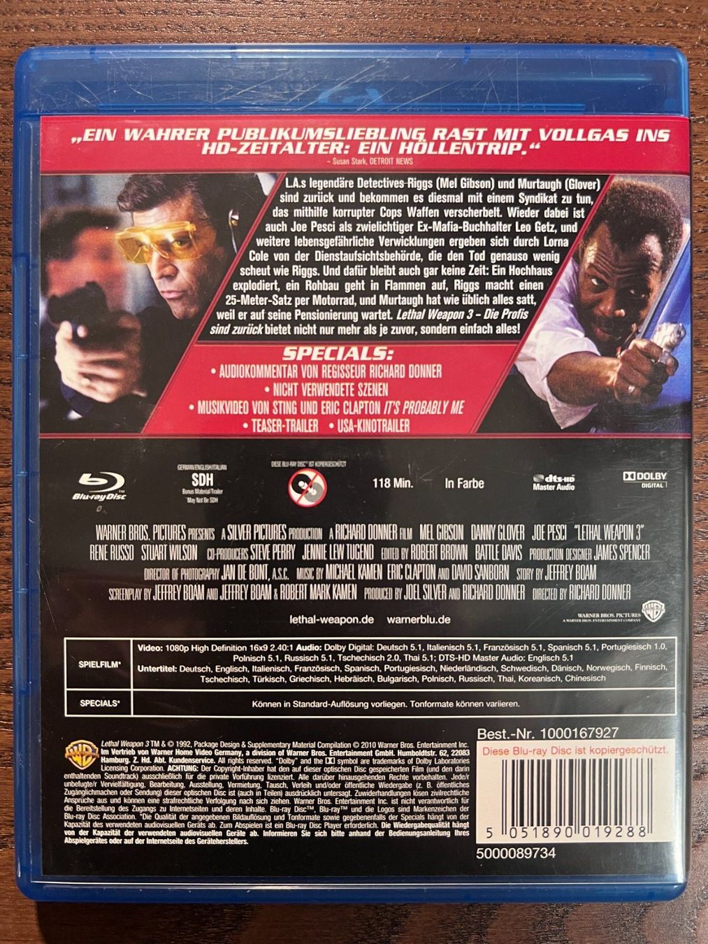 Tutti i DVDs: Lethal Weapon 3 – Usato da Zürich venduto da Blu-ray_ZH 1