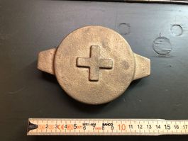Schweizer Armee Messing Deckel Deko Schweizerkreuz Militär