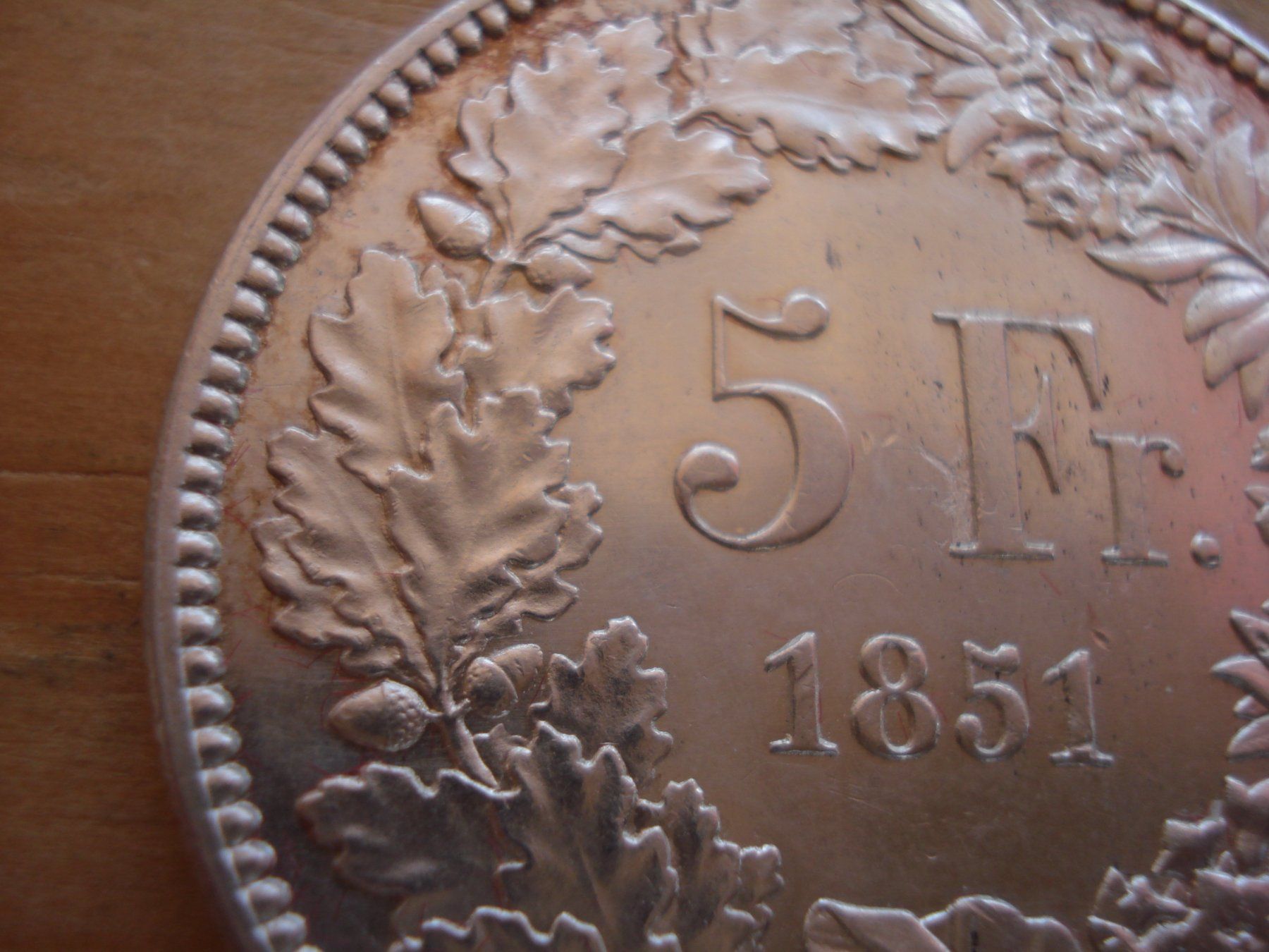 Alle Münzen: (C1) 5 Franken 1851 UNZ- – Gebraucht aus Erlach von Net-Coins 1