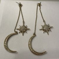 Ohhringe, Ohrstecker, Modeschmuck, Mond & Stern