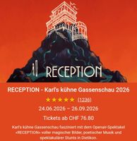 3 Karls kühne Tickets 8.7.26 für 2 Erwachsene+1 Kind
