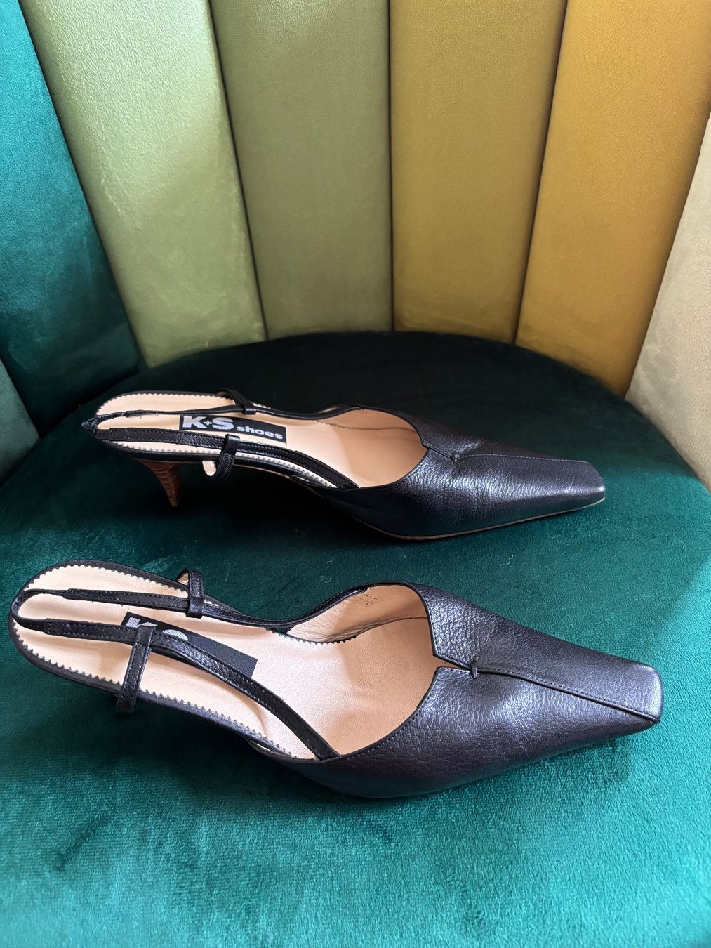 Herrenschuhe: Pumps schwarz Leder Grösse 41 Slingback – Gebraucht aus Burg im Leimental von nat_5sxq