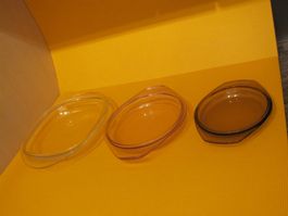 3er Set hitzebeständige Ofenformen aus Glas, Auflauf Schalen