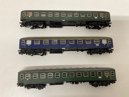 Märklin H0 Personenwagen 3 Stk der DB, alle Bespielt