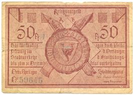 Deutschland Notgeld Füssen 50 Pfennig 1918
