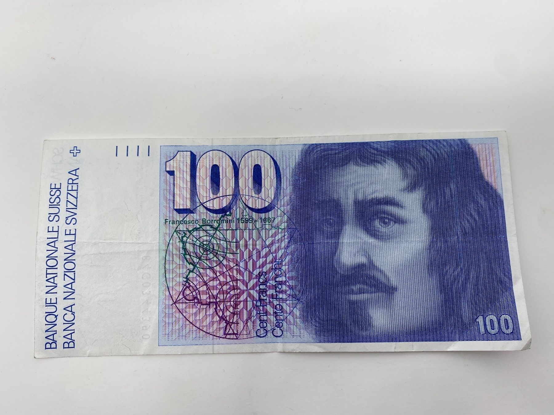 Banknoten: Schweizer 100er-Note, alte Serie, Francesco Borromini, 100 – Gebraucht aus Ballwil von ClassicGallery